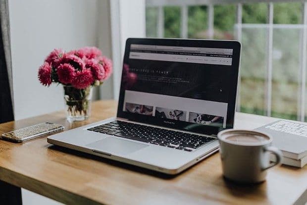 Survival Guide for working from home - laptop on desk