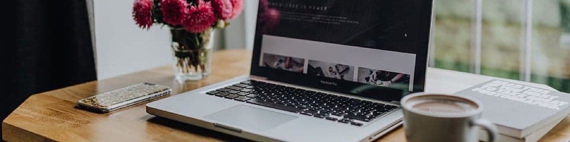 Survival Guide for working from home - laptop on desk