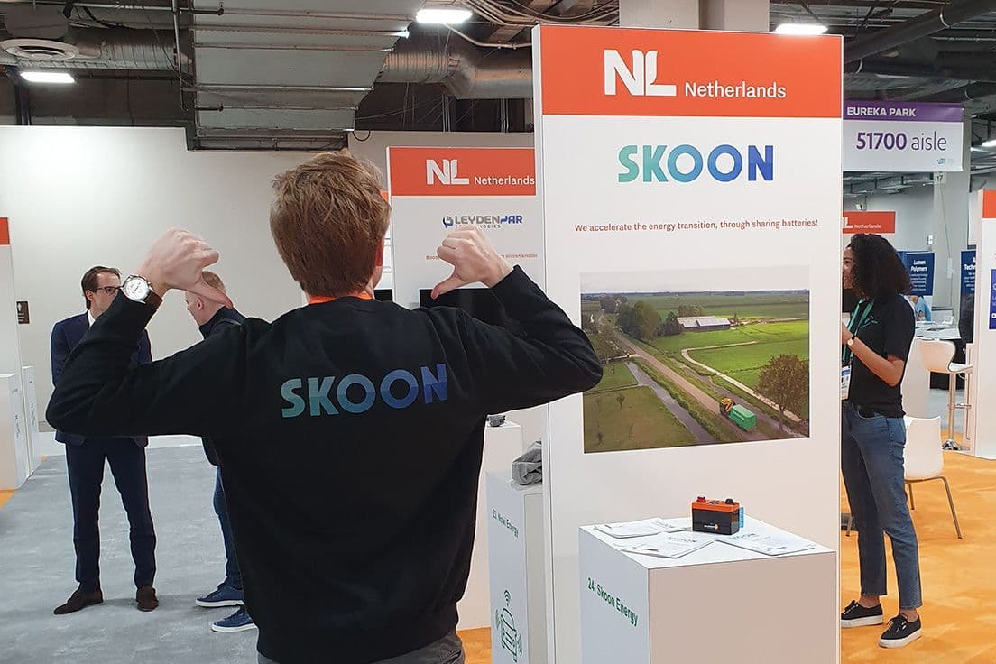 Portrait of Jeremy Raes sitting in CIC Rotterdam with his everlasting sincere facial expression.