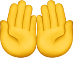 an emoji with open hands showing lizard global culture